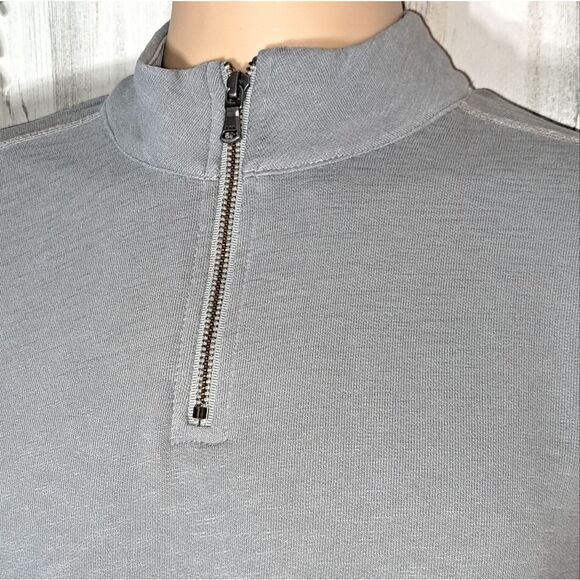 Agave Mock Neck Zip Long Sleeve Shirt - Picture 3 of 9